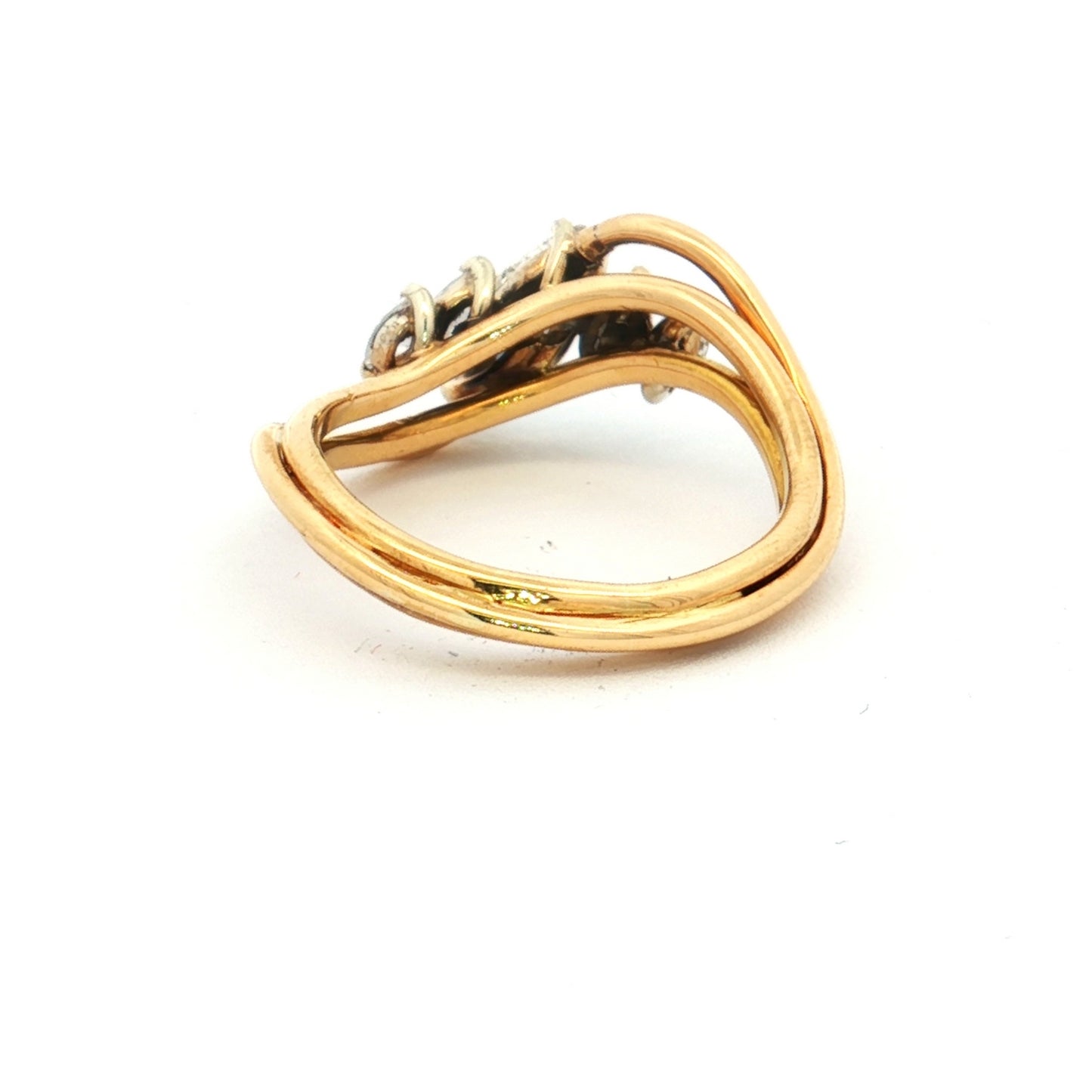 Yellow Gold Marquise Diamond Ring