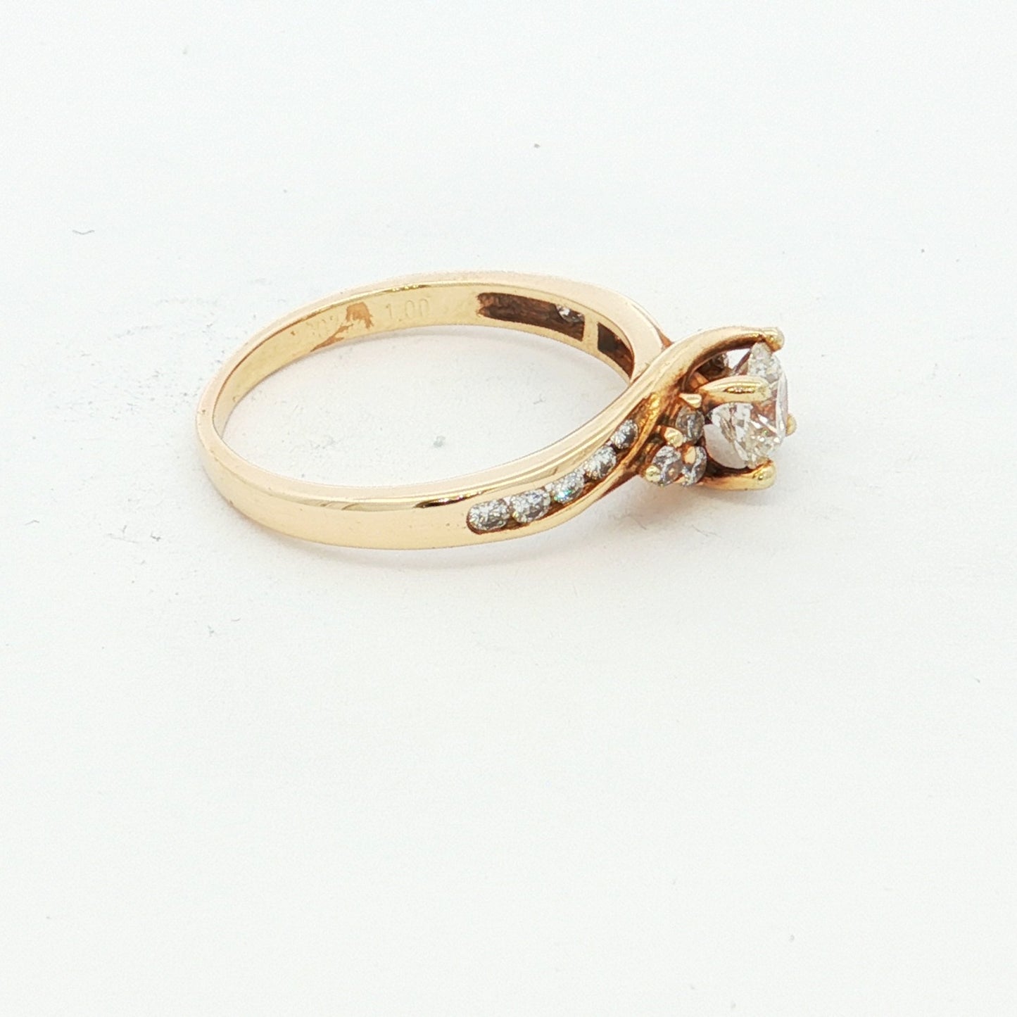 Yellow Gold Diamond Cluster Ring