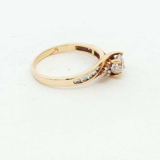 Yellow Gold Diamond Cluster Ring
