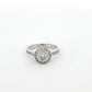 Platinum 1.16ct Diamond Halo Ring