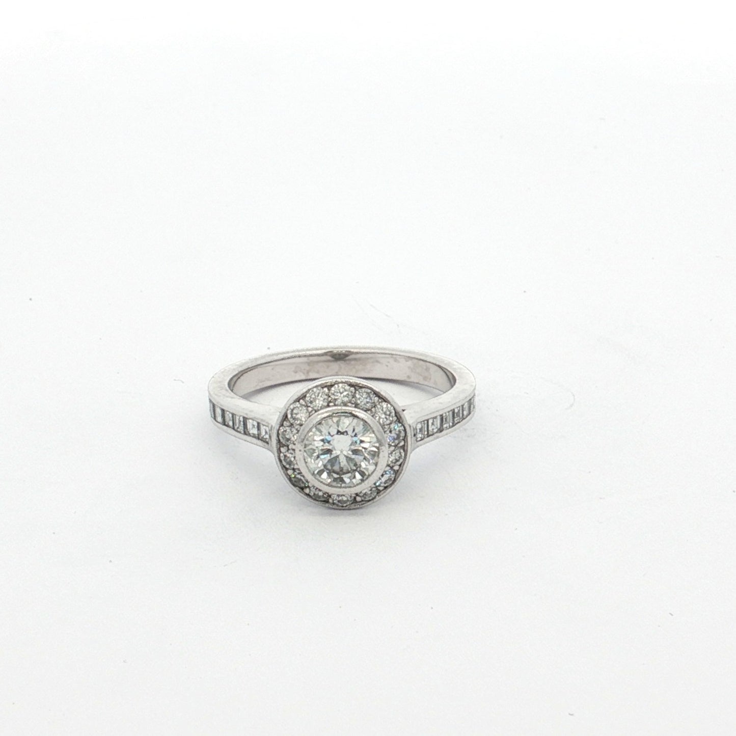 Platinum 1.16ct Diamond Halo Ring