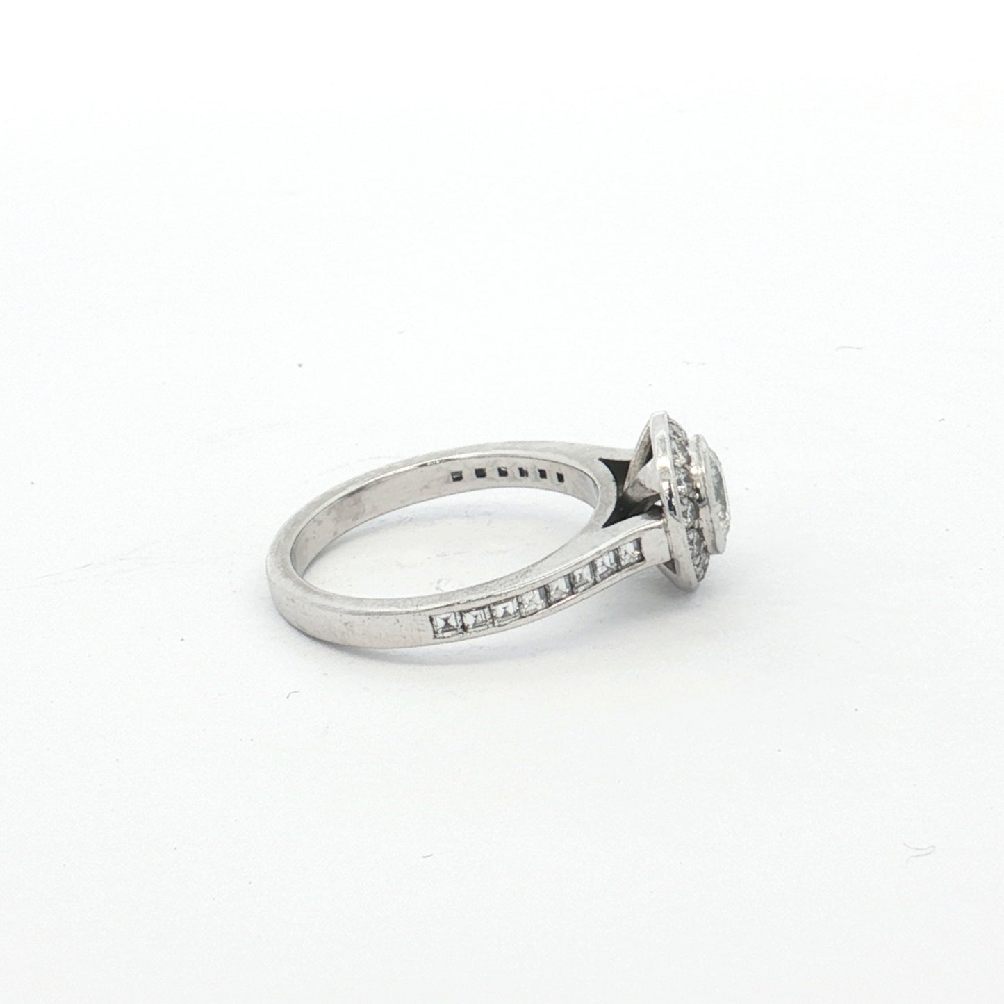 Platinum 1.16ct Diamond Halo Ring