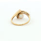 Yellow Gold Pearl & Diamond Ring