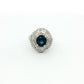 Platinum Sapphire & Diamond Cluster Ring