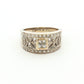 White Gold Princess & Round Brilliant Diamond Cluster Ring
