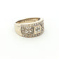 White Gold Princess & Round Brilliant Diamond Cluster Ring