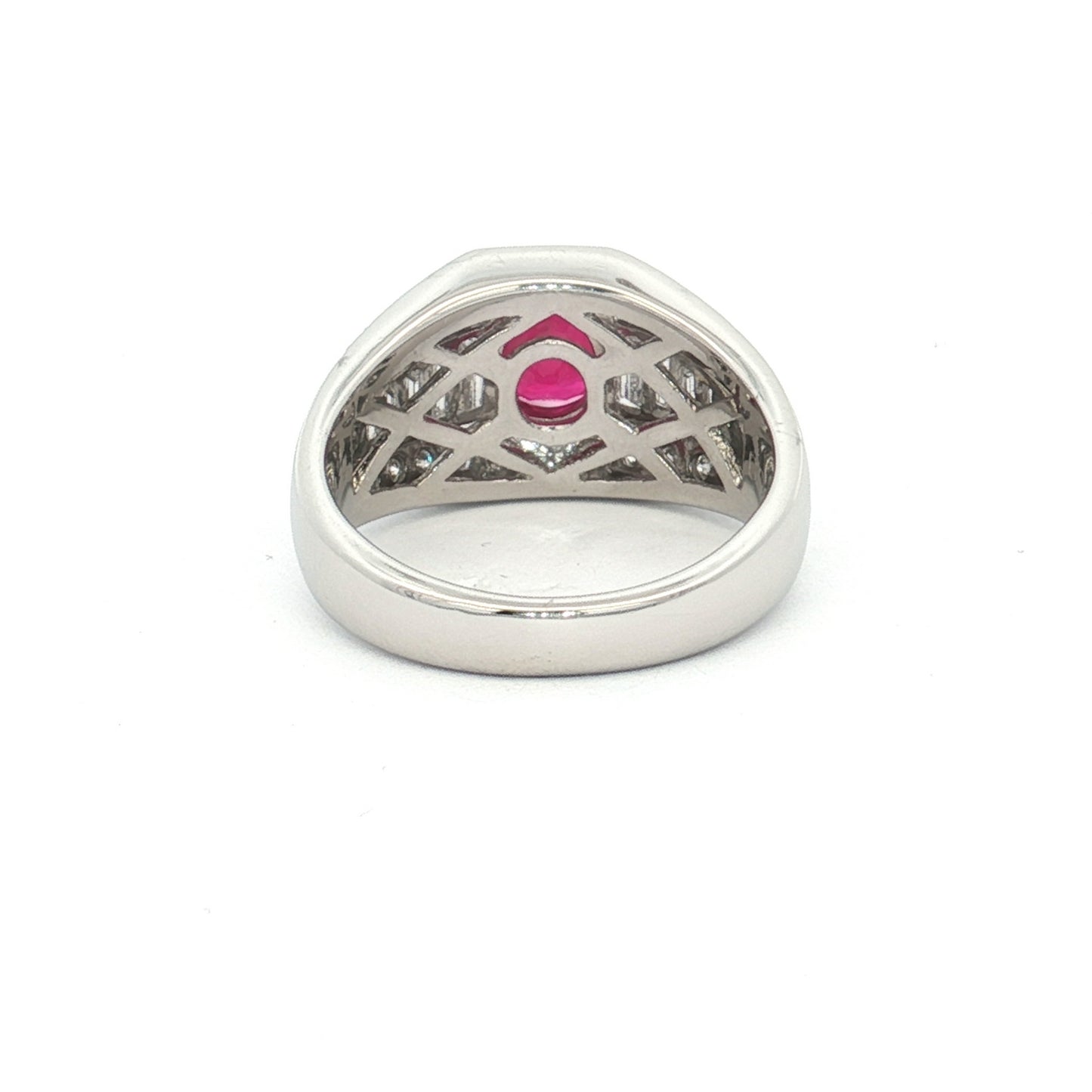 Platinum 1.14ct Ruby & Diamond Ring