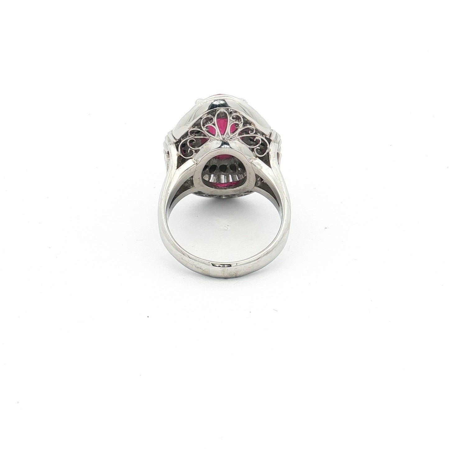 Platinum Ruby and Diamond Ring