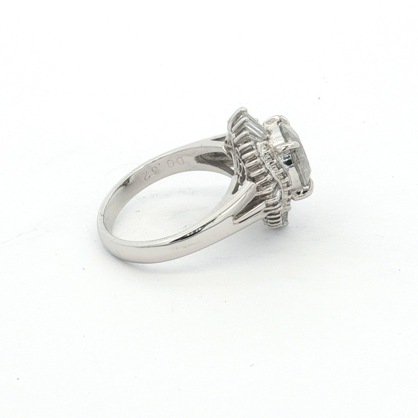 Platinum 2.66ct Diamond Cluster Ring