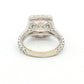 White Gold Morganite & Diamond Cluster Ring