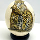 Hand Painted 'Leopards Panthera Pardus' Ostrich Egg Shell image 1
