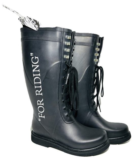 Off-White™ “FOR RIDING” Tall Rubber Boots image 0