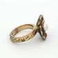Chanel Vintage Flower Pearl Logo Ring