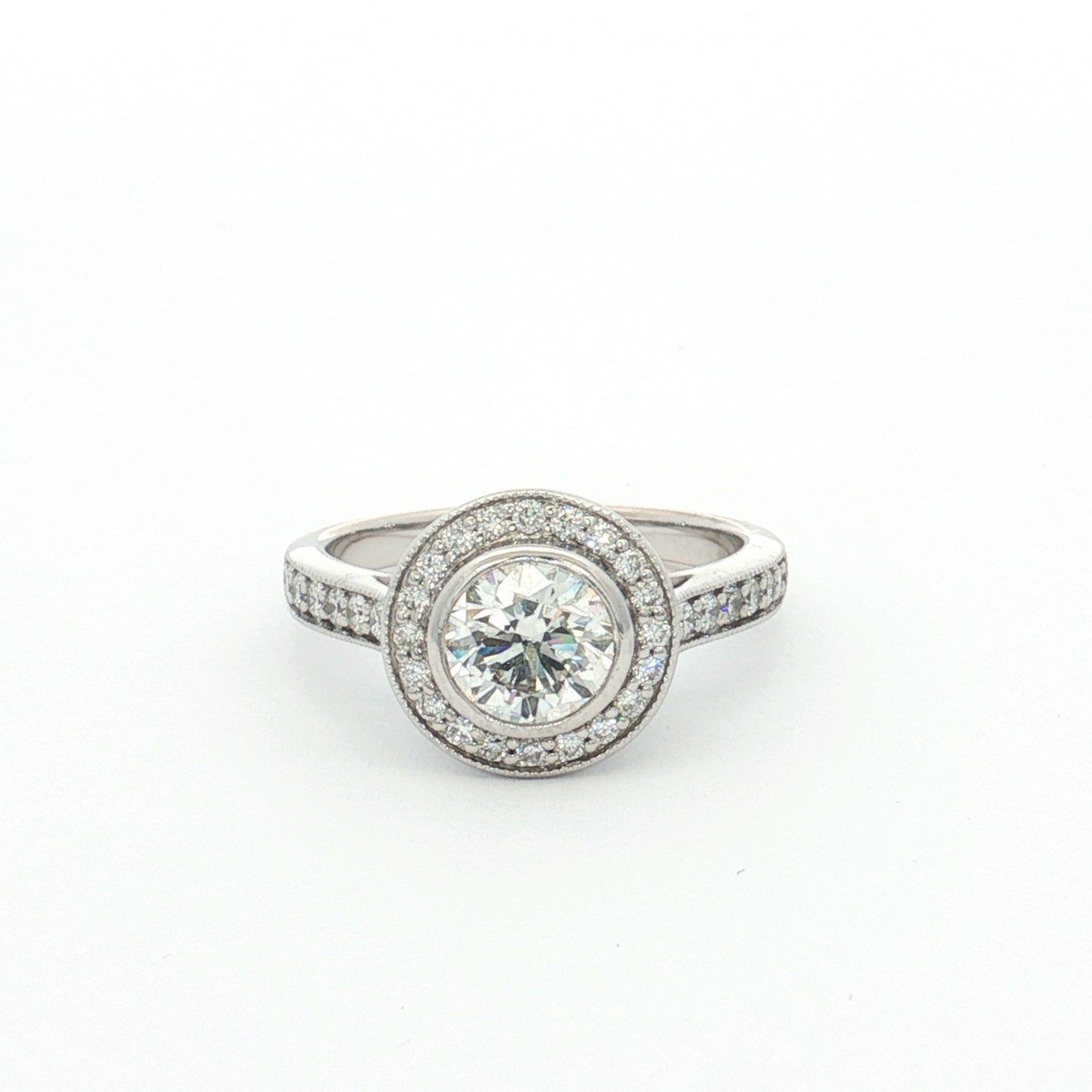 Yellow & White Gold Diamond Cluster Ring