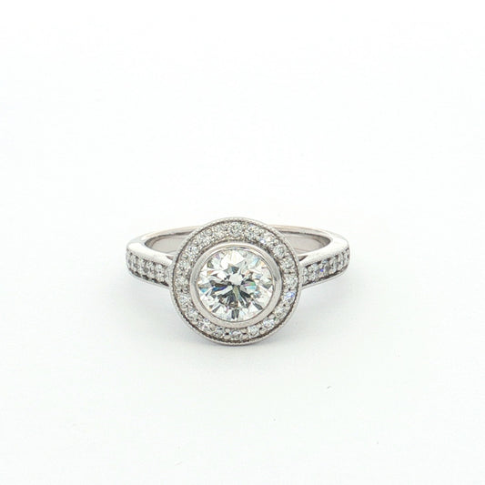Yellow & White Gold Diamond Cluster Ring