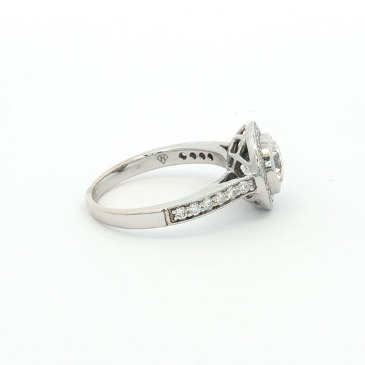 Yellow & White Gold Diamond Cluster Ring