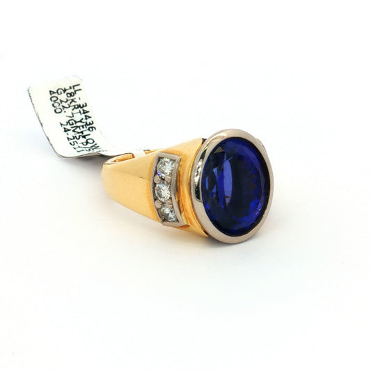 Yellow & White Gold Tanzanite Ring