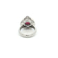 Platinum Ruby & Diamond Cluster Ring