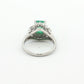 Platinum Emerald & Diamond Cluster Dress Ring