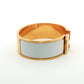 Hermès Clic Clac H White Enamel Gold Bracelet