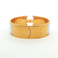 Hermès Clic Clac H White Enamel Gold Bracelet