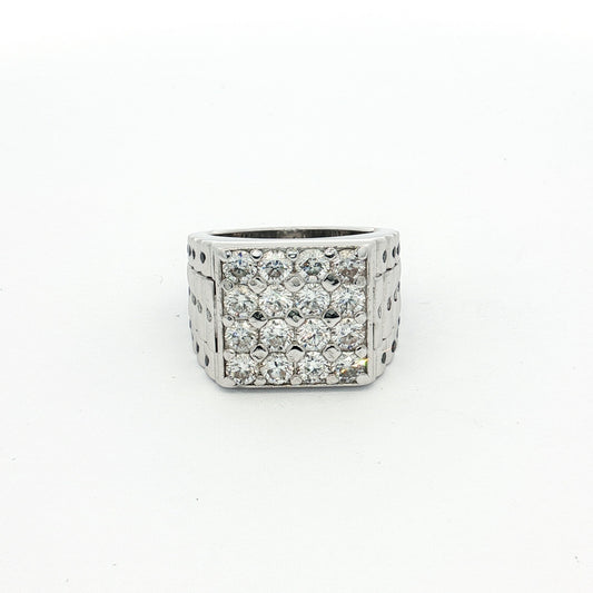 White Gold 58-Stone Diamond Ring