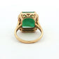 Yellow Gold Emerald Cocktail Ring