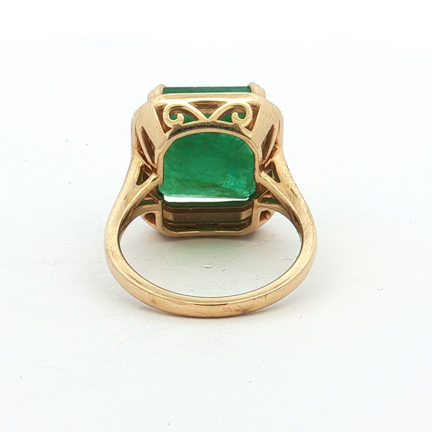 Yellow Gold Emerald Cocktail Ring