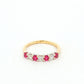 Yellow Gold Diamond & Pink Sapphire Multistone Ring