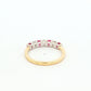 Yellow Gold Diamond & Pink Sapphire Multistone Ring