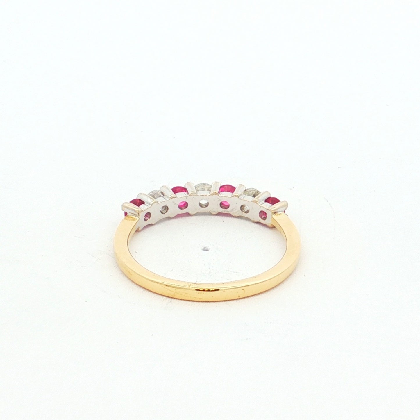 Yellow Gold Diamond & Pink Sapphire Multistone Ring
