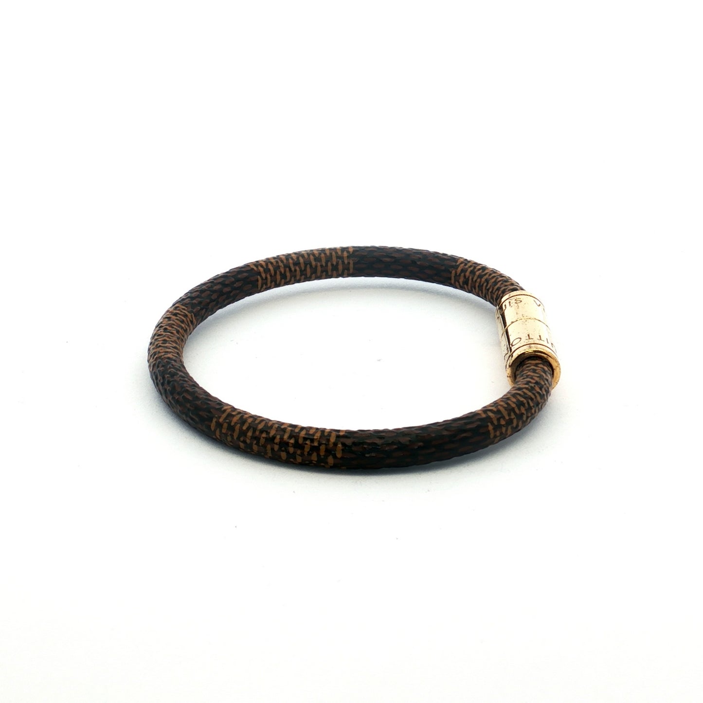 Louis Vuitton Keep It Damier Ebene Gold Bracelet