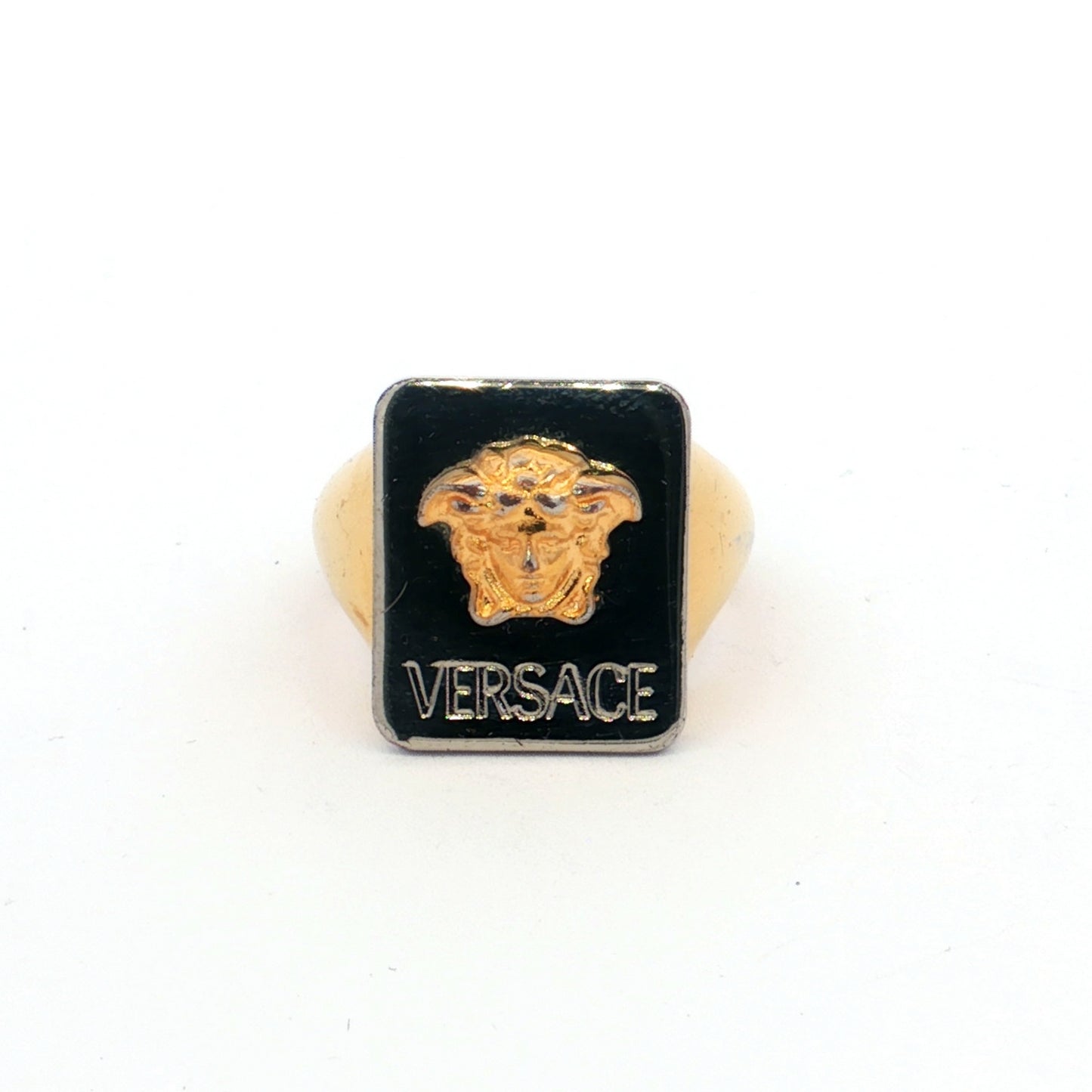 Versace Medusa Gold & Silver Signet Ring