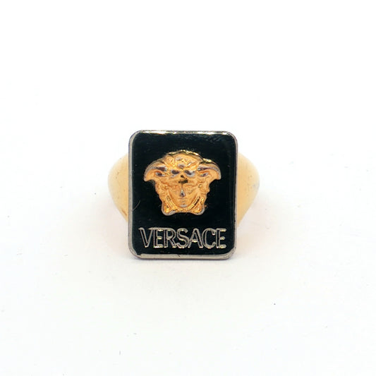Versace Medusa Gold & Silver Signet Ring