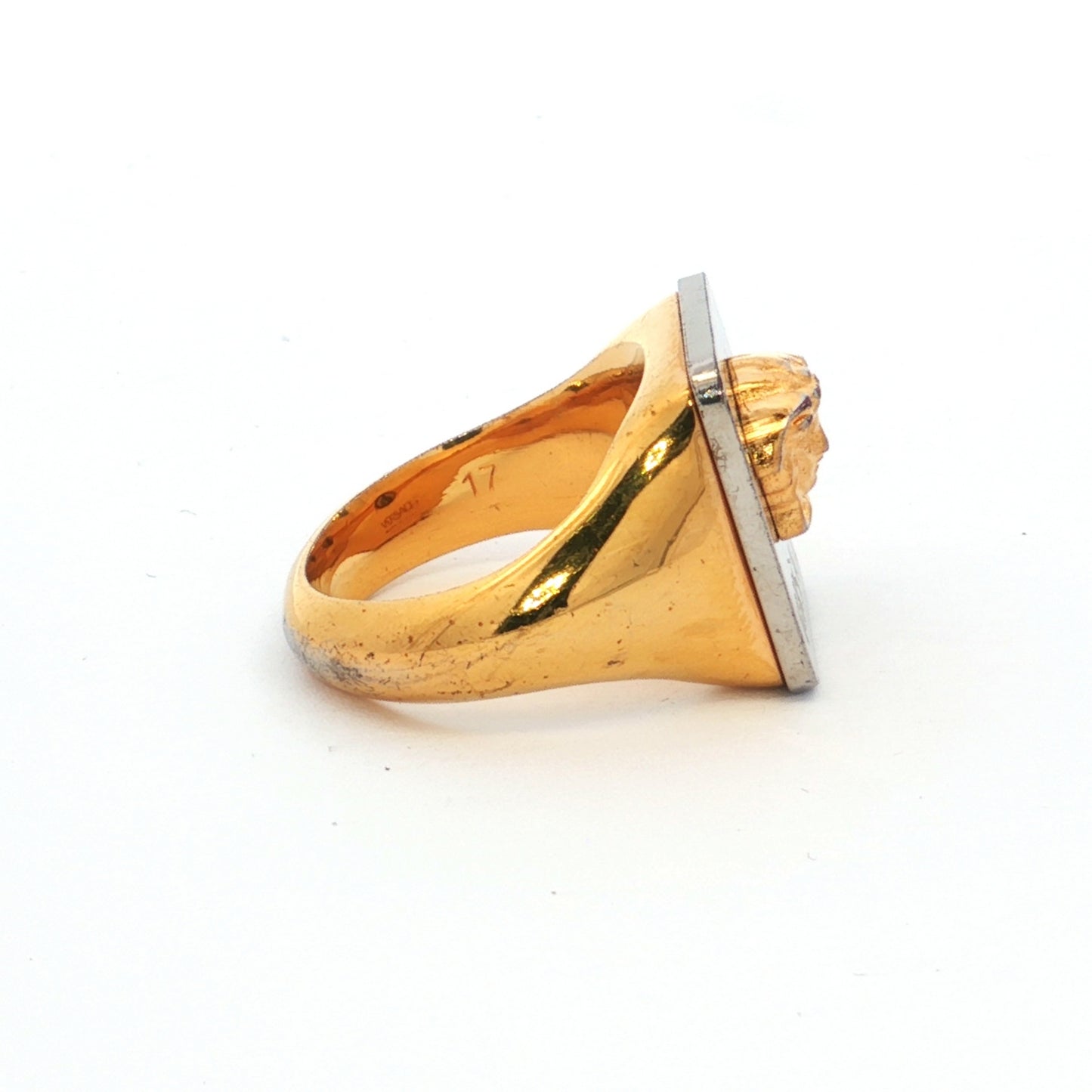 Versace Medusa Gold & Silver Signet Ring