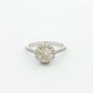 White Gold Round Brilliant-Cut Diamond Cluster Ring