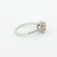 White Gold Round Brilliant-Cut Diamond Cluster Ring