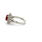 Platinum Ruby Diamond Ballerina Ring