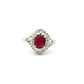 Platinum Ruby Diamond Ballerina Ring