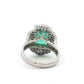 Emerald Diamond Ballerina Ring Platinum