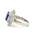 Platinum Tanzanite Diamond Cluster Ring