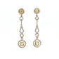 14ct Yellow Gold Diamond Stud–Drop Halo Earrings
