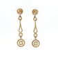 14ct Yellow Gold Diamond Stud–Drop Halo Earrings