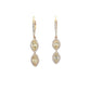 14ct Yellow Gold Marquise Diamond Double-Drop Earrings