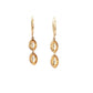 14ct Yellow Gold Marquise Diamond Double-Drop Earrings