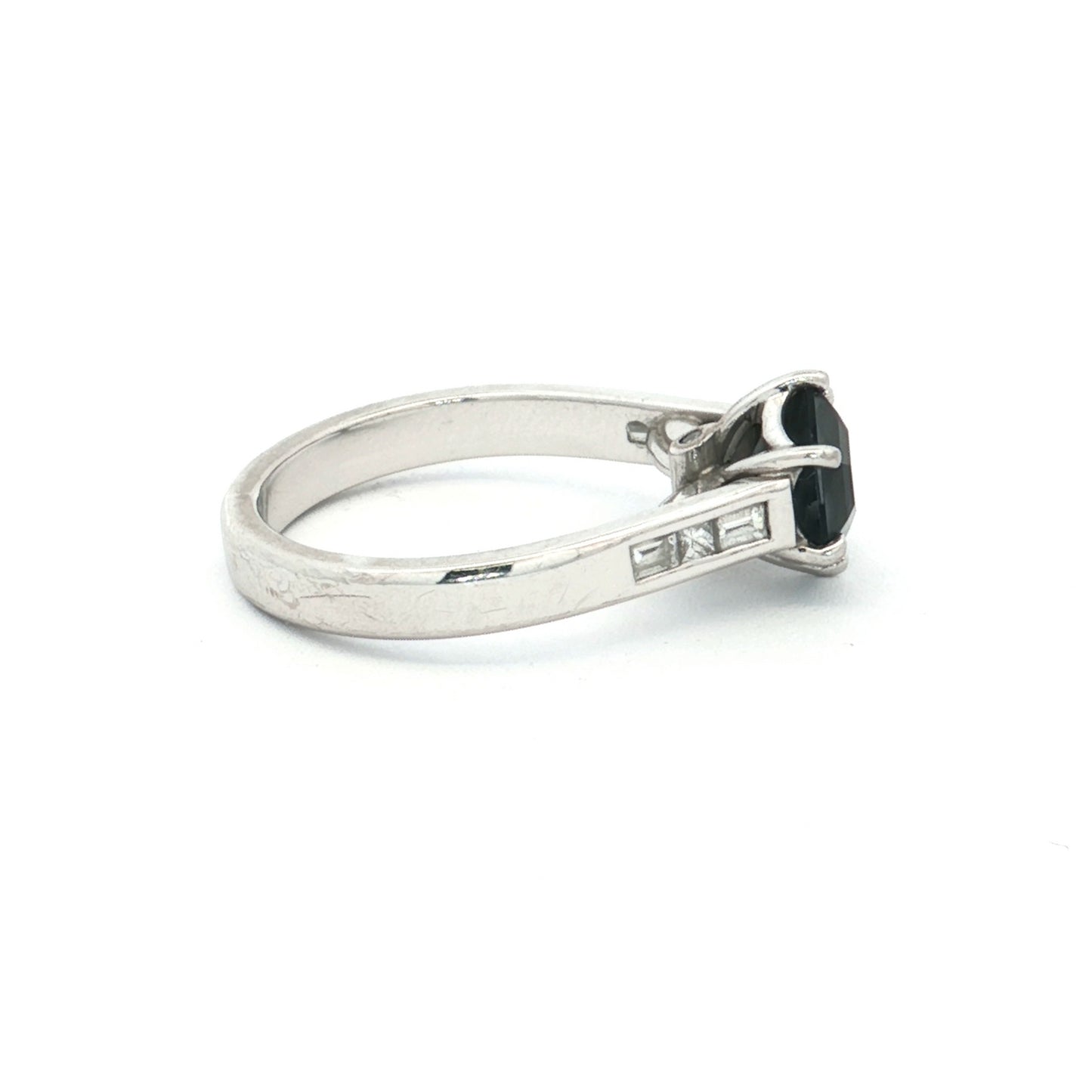 White Gold Sapphire & Diamond Ring