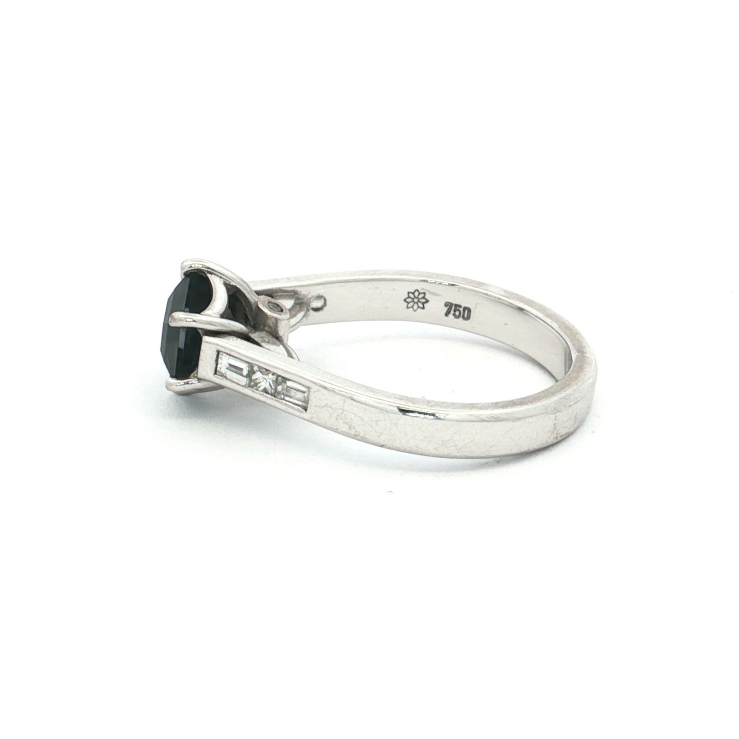 White Gold Sapphire & Diamond Ring