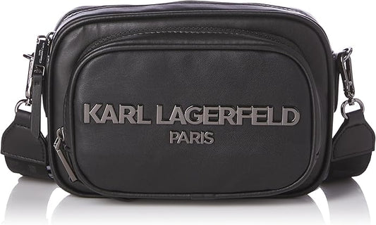 Karl Lagerfeld Paris Black Logo Crossbody Bag
