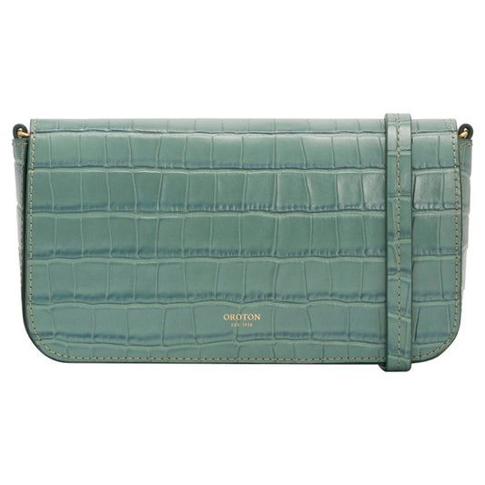 Oroton Dylan Texture Embossed Leather Clutch