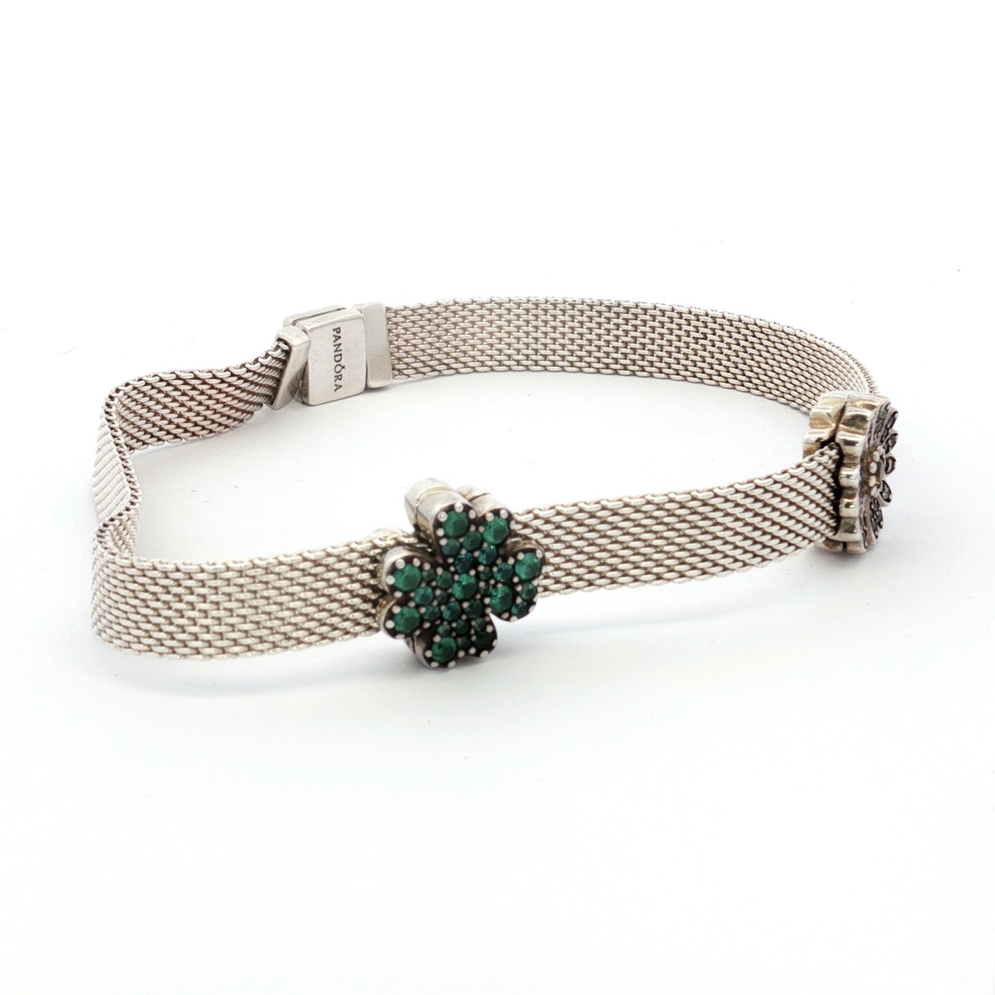 Pandora Reflexions Silver Mesh Bracelet with Charms